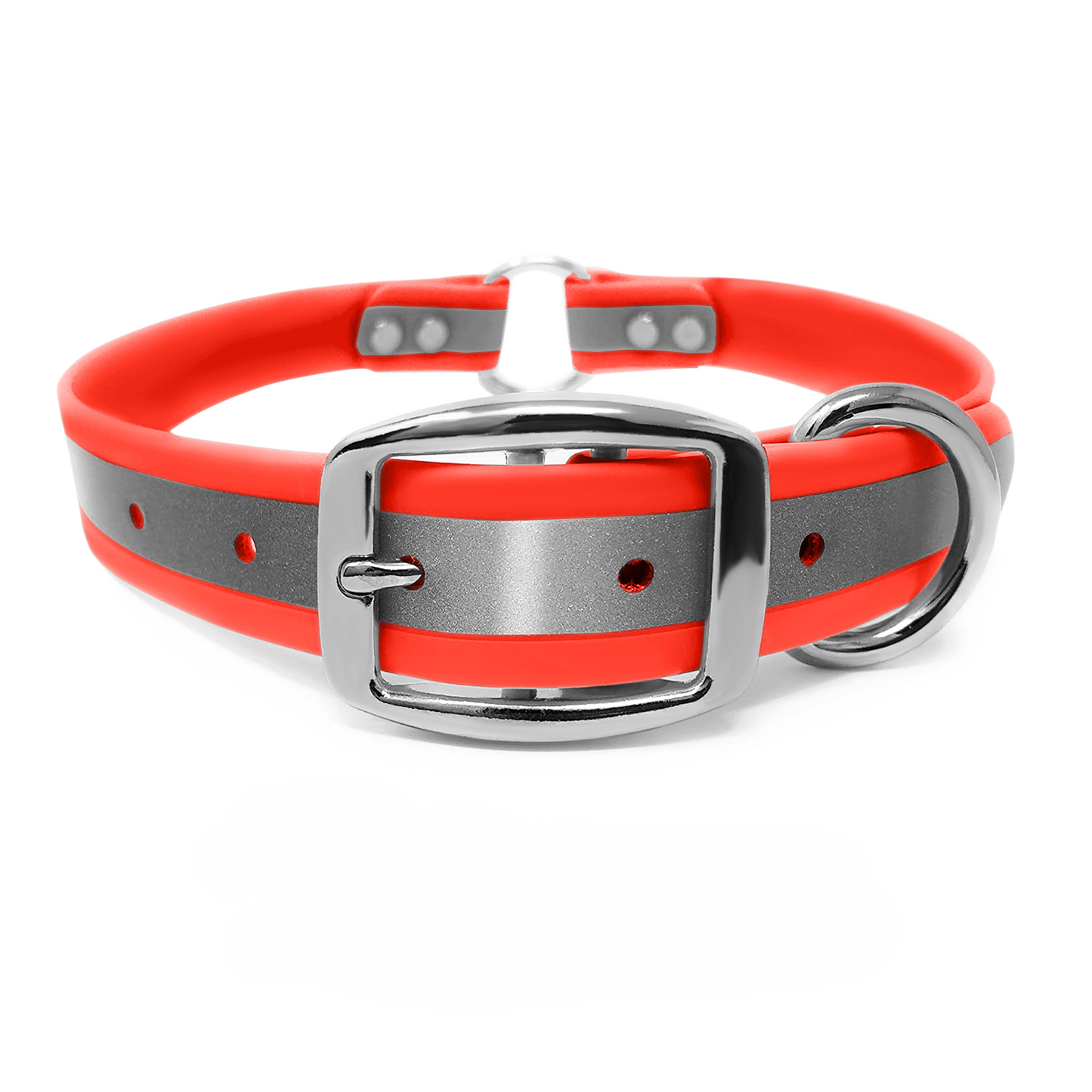 Regal Dog Products Heavy Duty Reflective Dog Collar – Adjustable Dog Collar with Durable Metal Buckle and Center Ring for Small Medium and Large Dogs