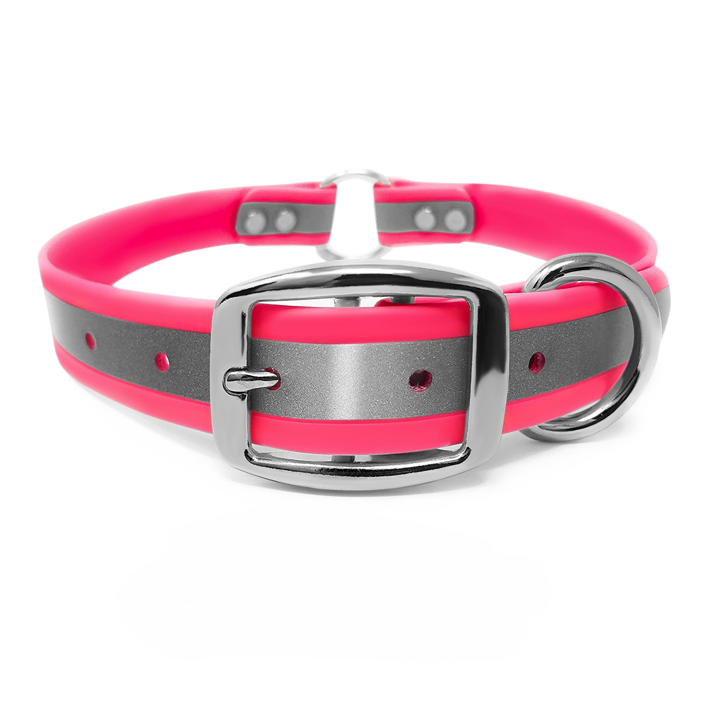 Regal Dog Products Heavy Duty Reflective Dog Collar – Adjustable Dog Collar with Durable Metal Buckle and Center Ring for Small Medium and Large Dogs