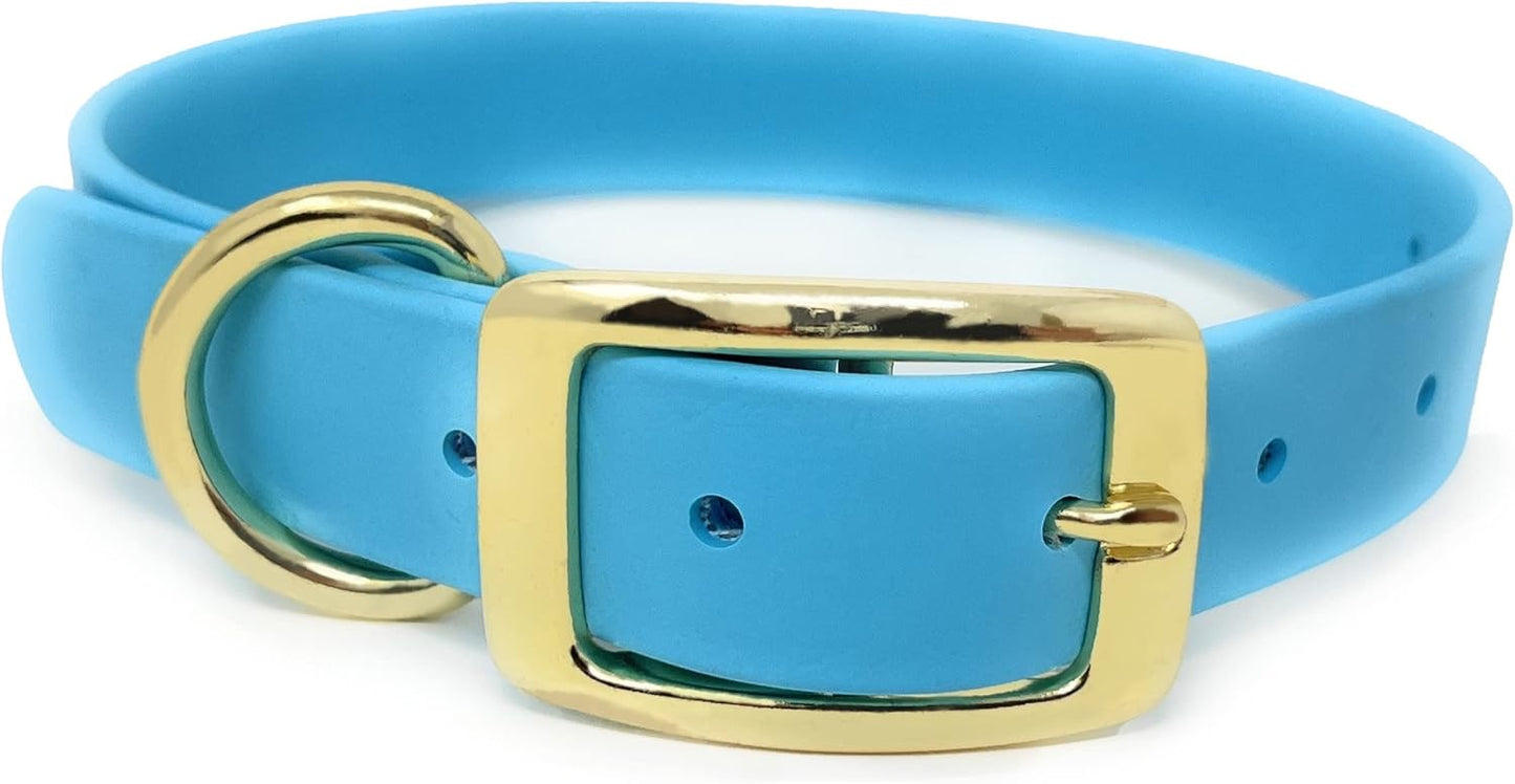 Regal Dog Products Waterproof Dog Collar with Gold Hardware
