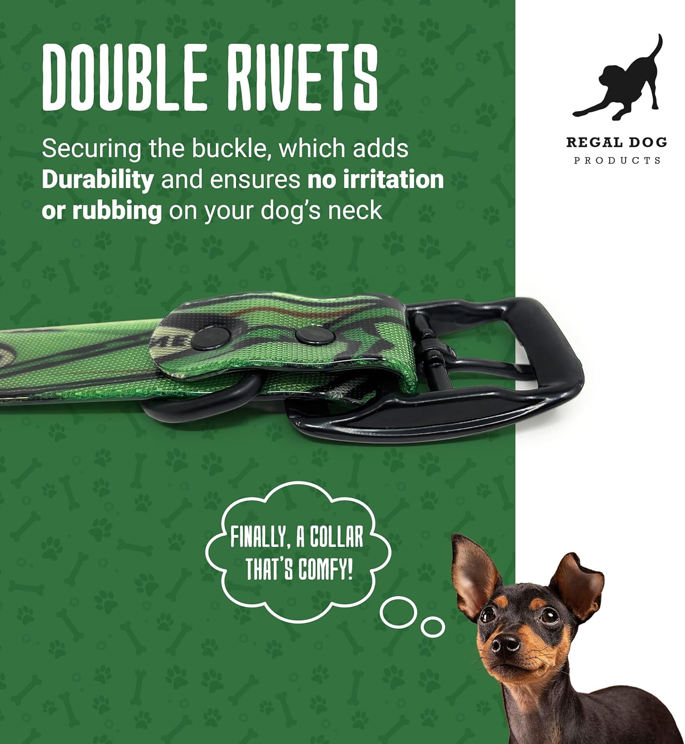 Regal Dog Products Waterproof Hunting Dog Collar –  With Heavy Duty Hardware
