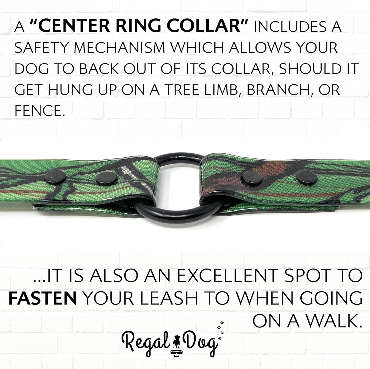 Regal Dog Products Waterproof Hunting Dog Collar –  With Heavy Duty Black Hardware