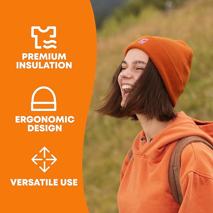 Regal Dog Products Blaze Orange Hunting Beanie – Warm Knit Winter Hat for Men & Women, One Size Outdoor Beanie for Hunting, Camping & Cold Weather