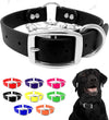 Waterproof Dog Collar with Heavy Duty Center Ring - Custom Fit Vinyl-Coated Webbing Water Resistant with Double Buckle and D Ring
