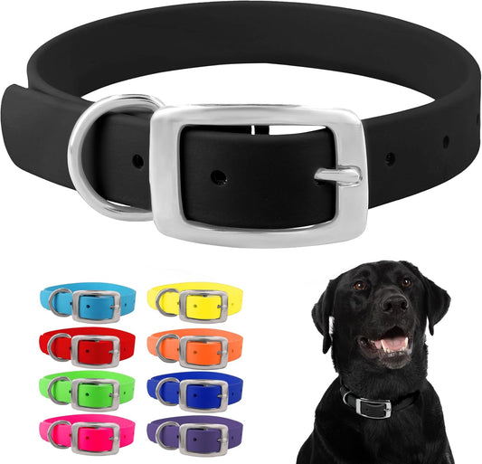 Regal Dog Products Waterproof Dog Collar - Custom Fit Vinyl-Coated Webbing Water Resistant, Double Buckle and D Ring