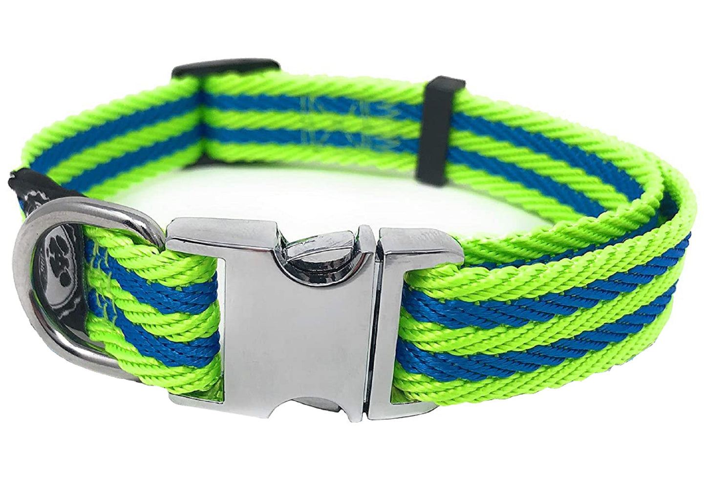 Twill Waved Dog Collar Stainless Steel Hardware