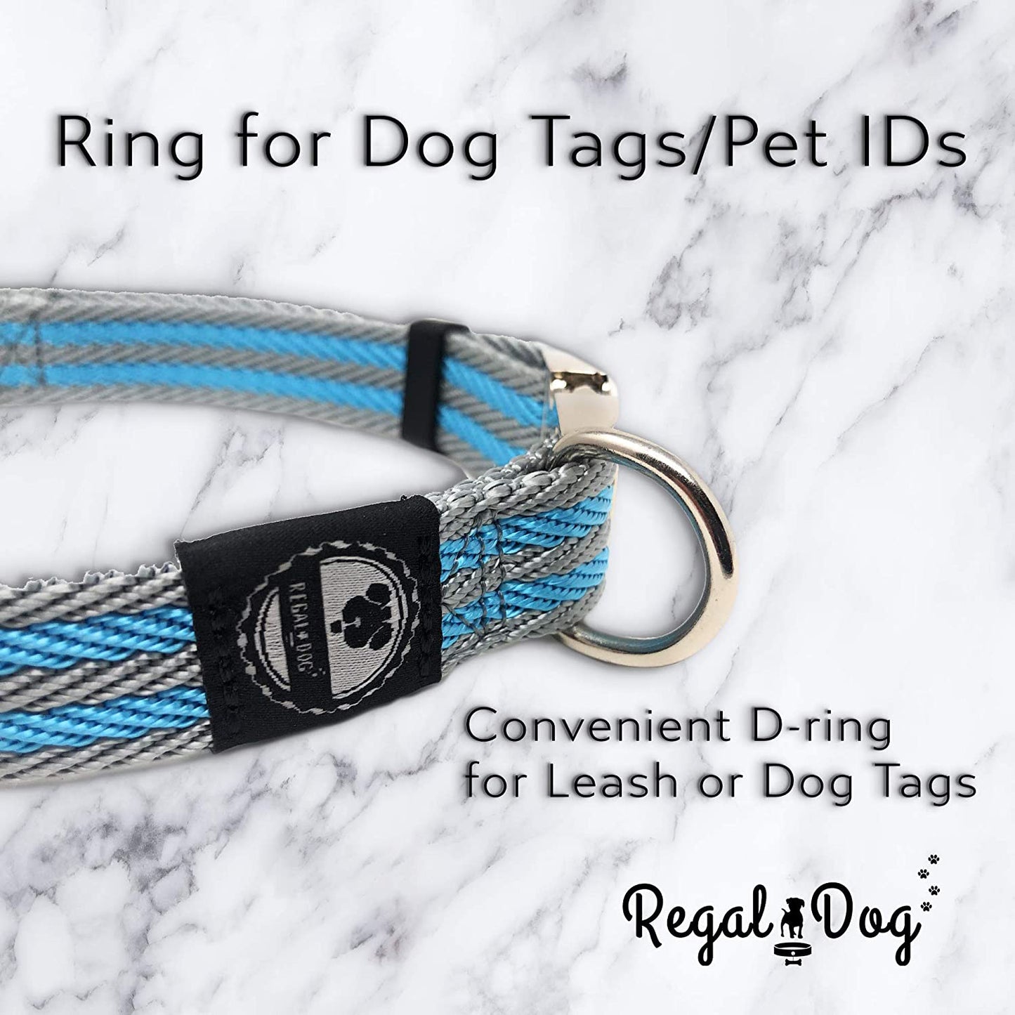 Twill Waved Dog Collar Stainless Steel Hardware