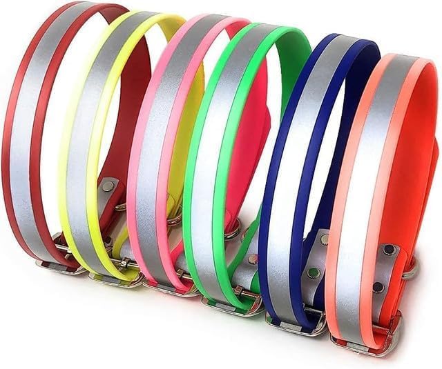 Regal Dog Products Heavy Duty Reflective Dog Collar for Small, Medium and Large Dogs