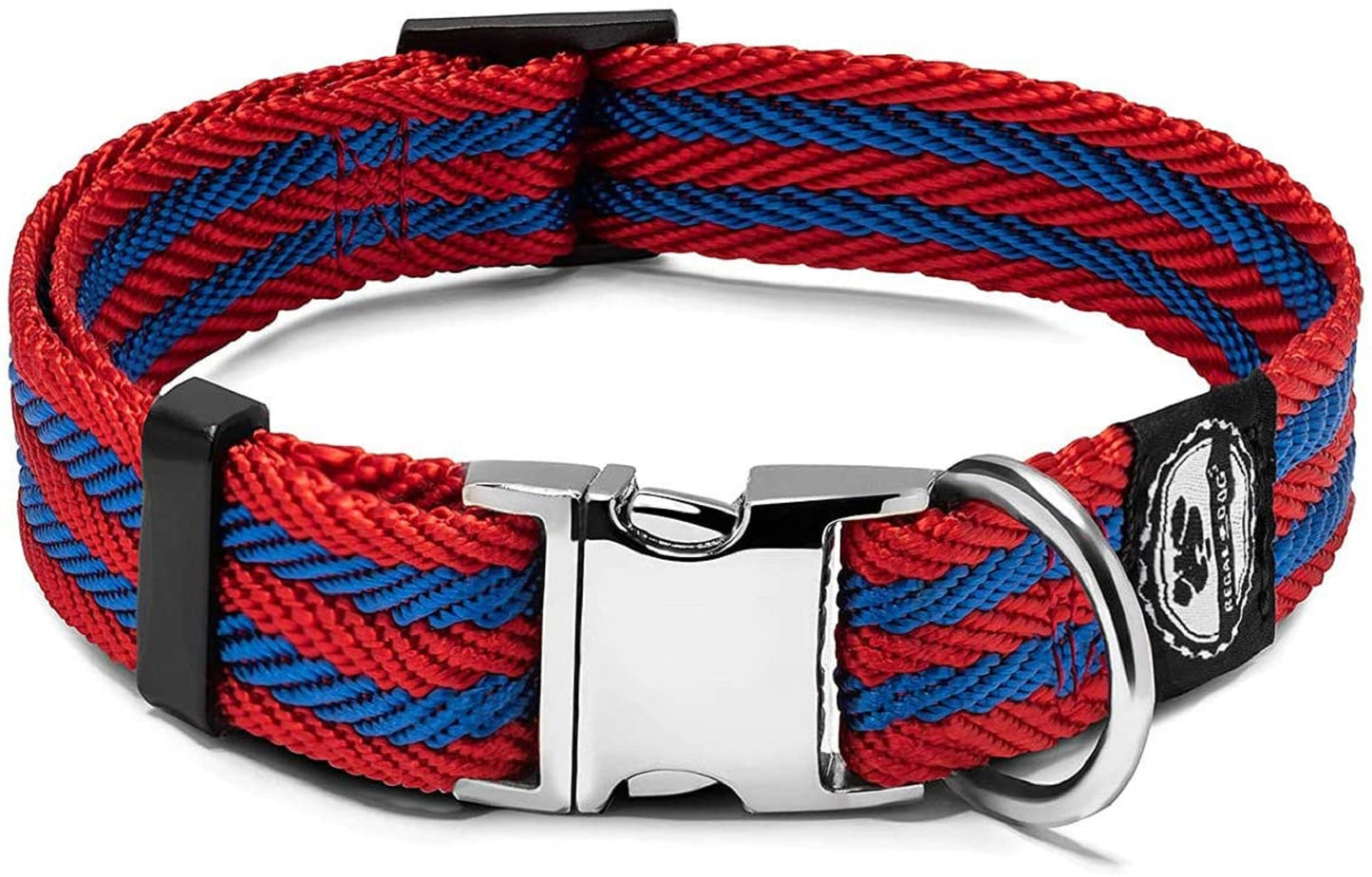 Twill Waved Dog Collar Stainless Steel Hardware